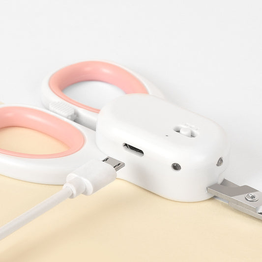 Cat Led Lighted Scissors Pet Nail Scissors Grooming Scissors Usb Interface Charging