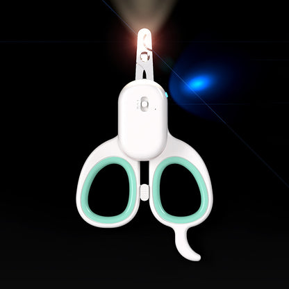 Cat Led Lighted Scissors Pet Nail Scissors Grooming Scissors Usb Interface Charging