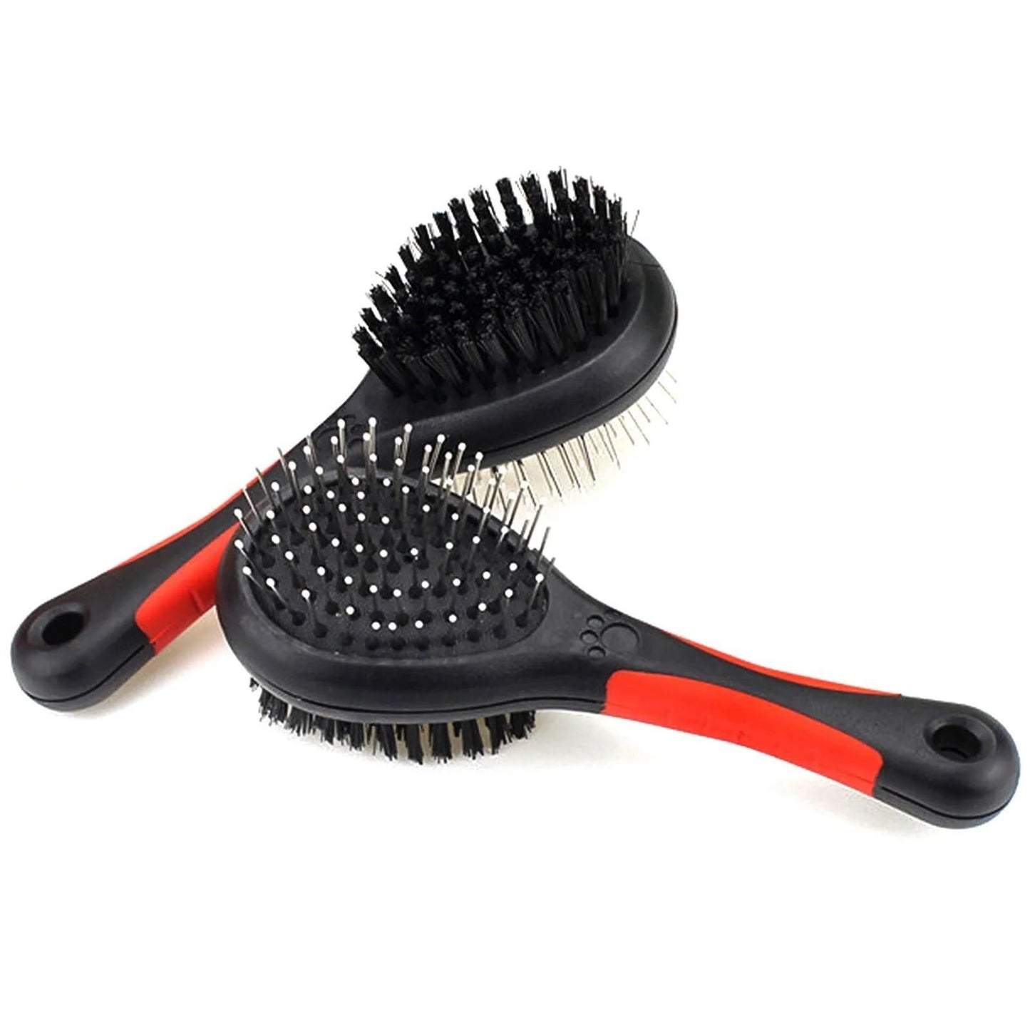 Dog Brush Cat Pet Grooming Comb 2 In 1 Double Sided Pin Cleans For Pets Shedding And Dirt Grooming Tool