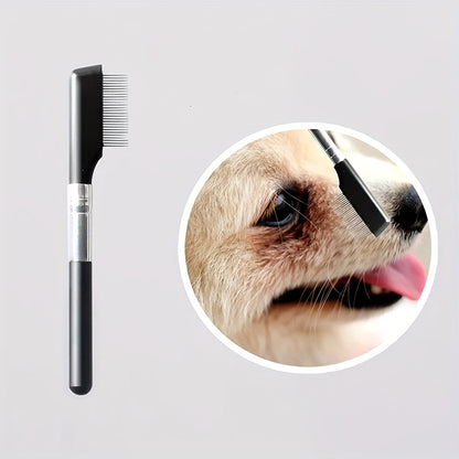 Pet-friendly Eye Grooming Brush Soft Tear Stain Remover With Comb For Dogs And Cats Ambidextrous Design Pet Hair Remover Dog Brush For Hair Removal And Grooming